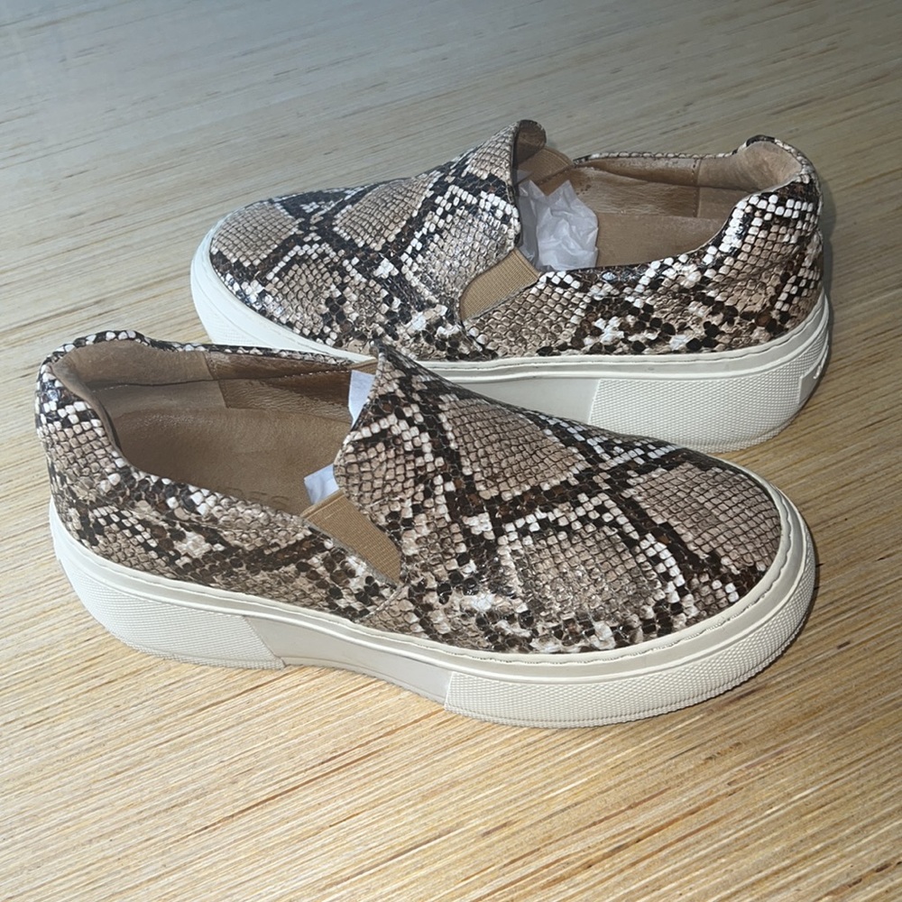 J/Slides Heidi Snakeskin Leather Platform Slipon 6